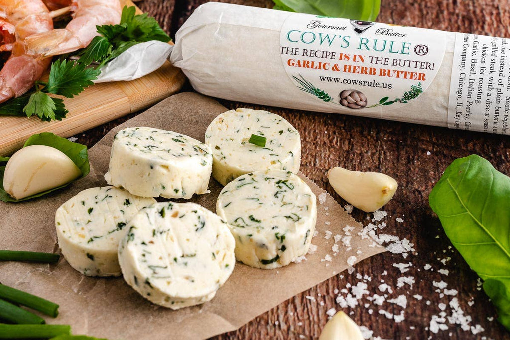 Cow's Rule Gourmet Butter Company - Garlic & Herb Compound Butter 4oz.