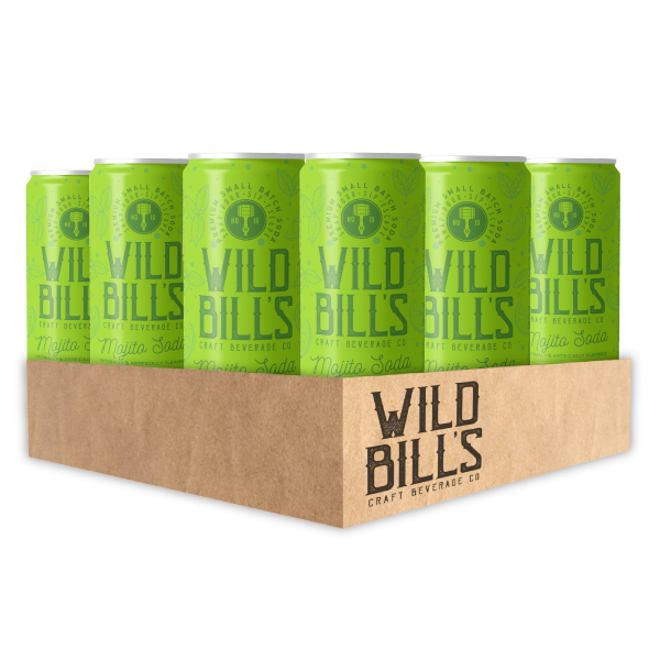 Wild Bill’s Craft Beverage Co. - Mojito Mocktail - Premium Cane Sugar Soda, 12-Pack, Cans