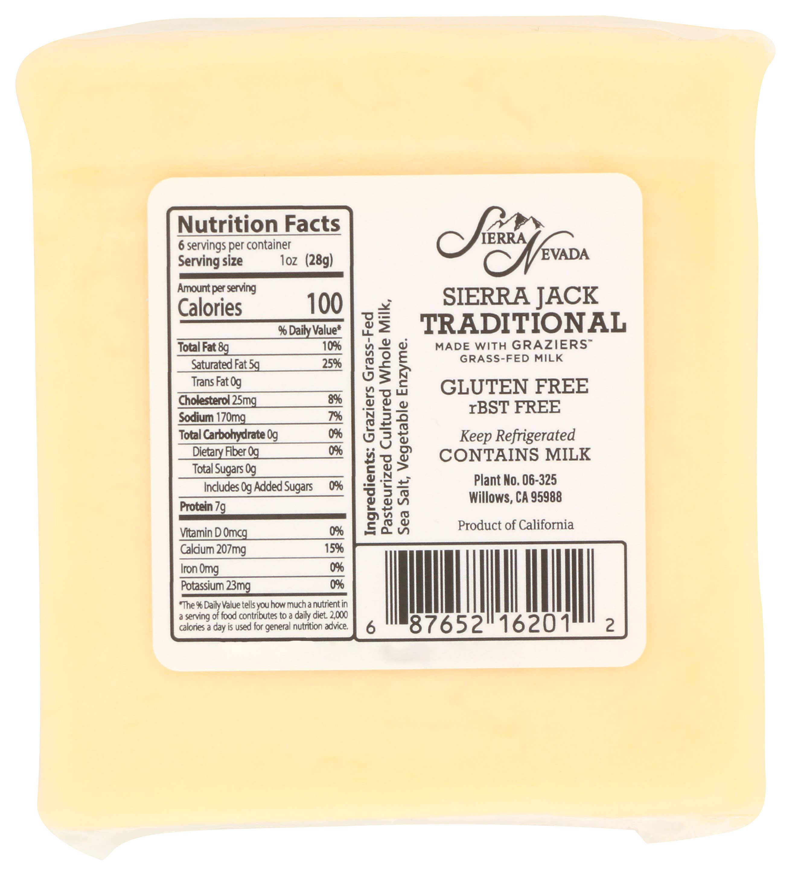 Sierra Nevada Cheese Company - Sierra Jack Traditional Square 12/6oz