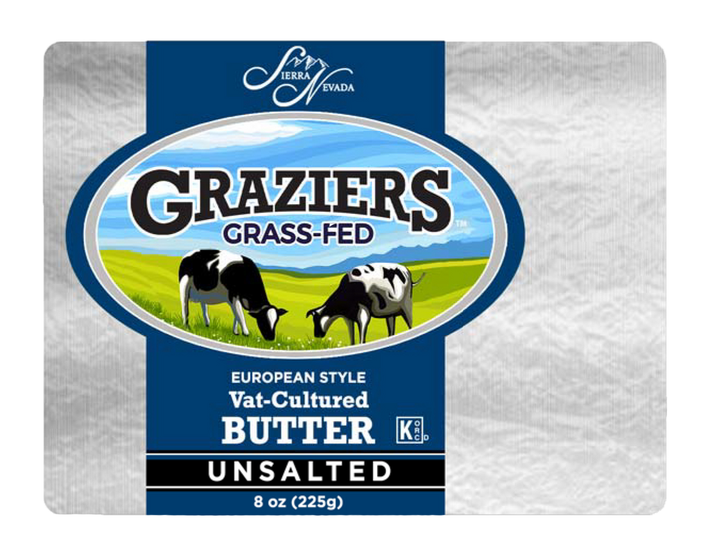 Sierra Nevada Cheese Company - Graziers Vat Cultured Euro-Style Unsalted Butter 12/8oz