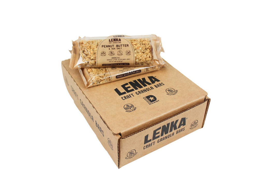 Lenka Craft Granola Bars - Peanut Butter with Sea Salt Granola Bar - Dairy Free