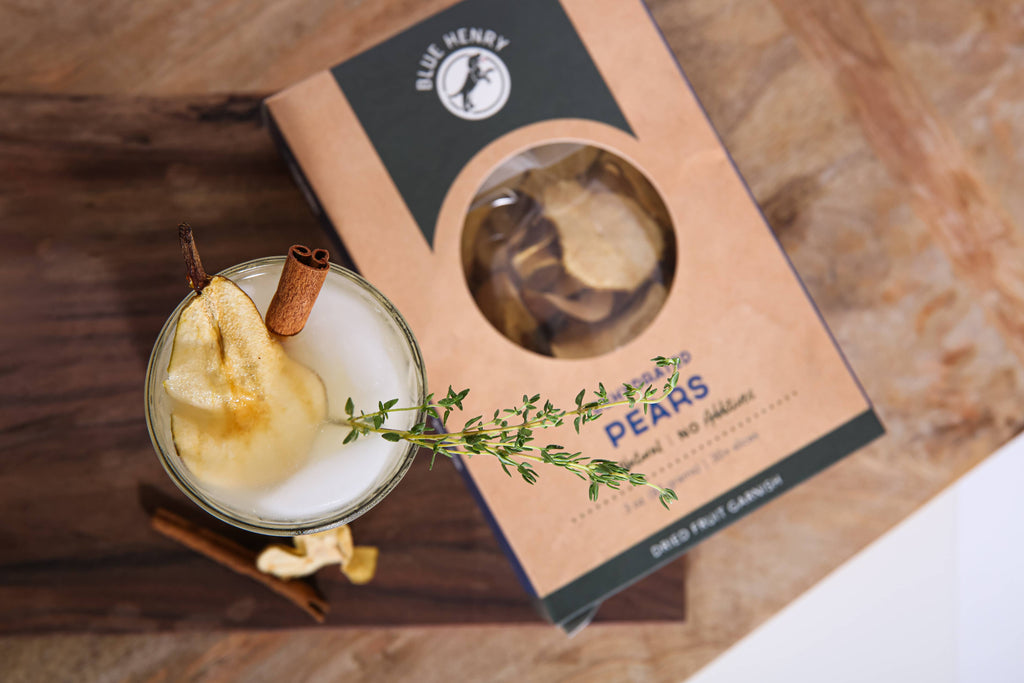 Dehydrated Pear Slice Garnish