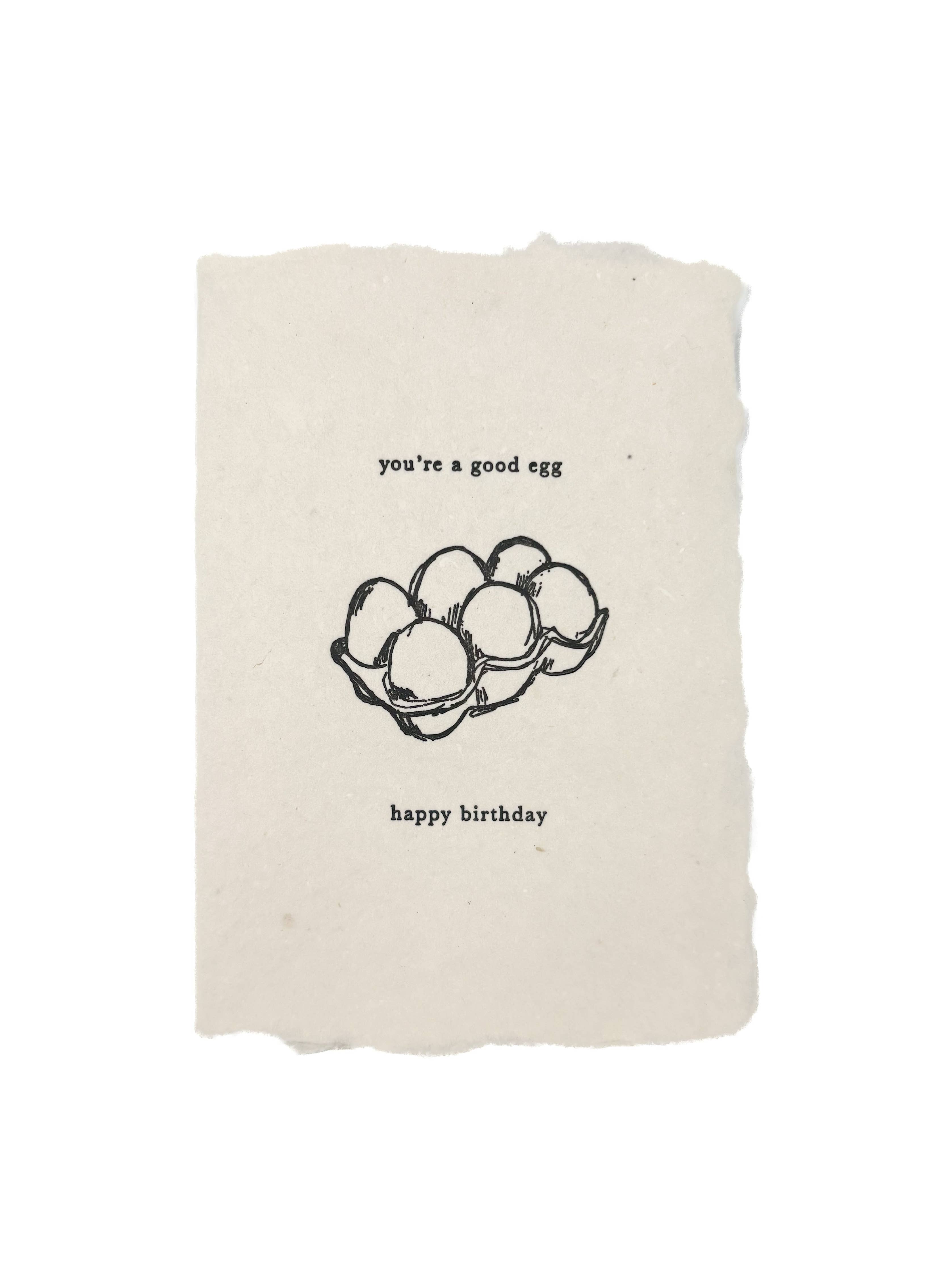 farmette - You're a good egg birthday card