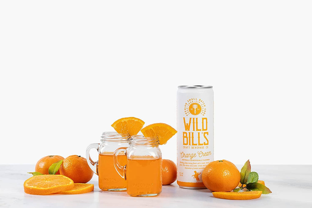 Wild Bill’s Craft Beverage Co. - Orange Cream - Premium Cane Sugar Soda, 12-Pack, Cans