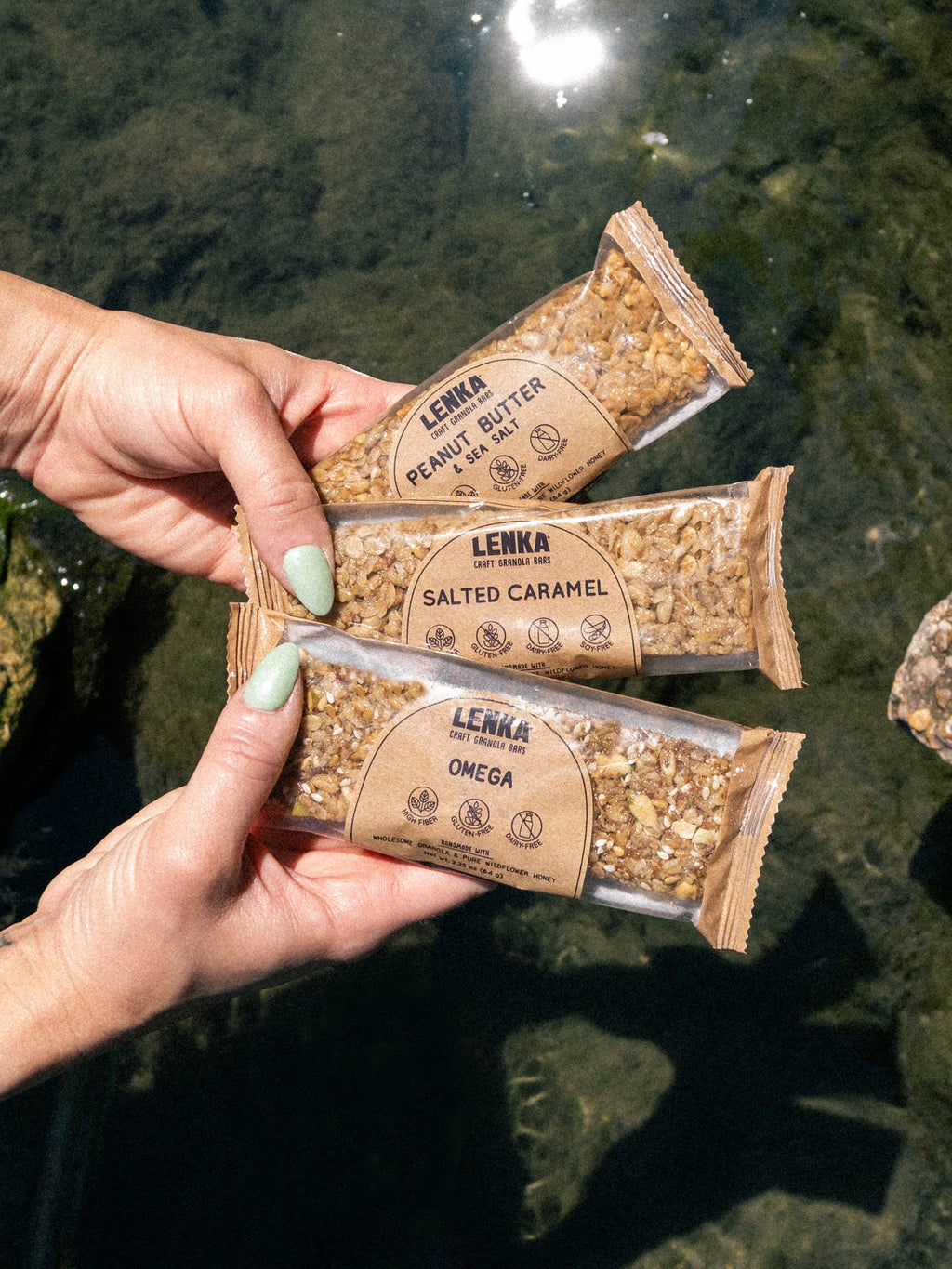 Lenka Craft Granola Bars - Peanut Butter with Sea Salt Granola Bar - Dairy Free
