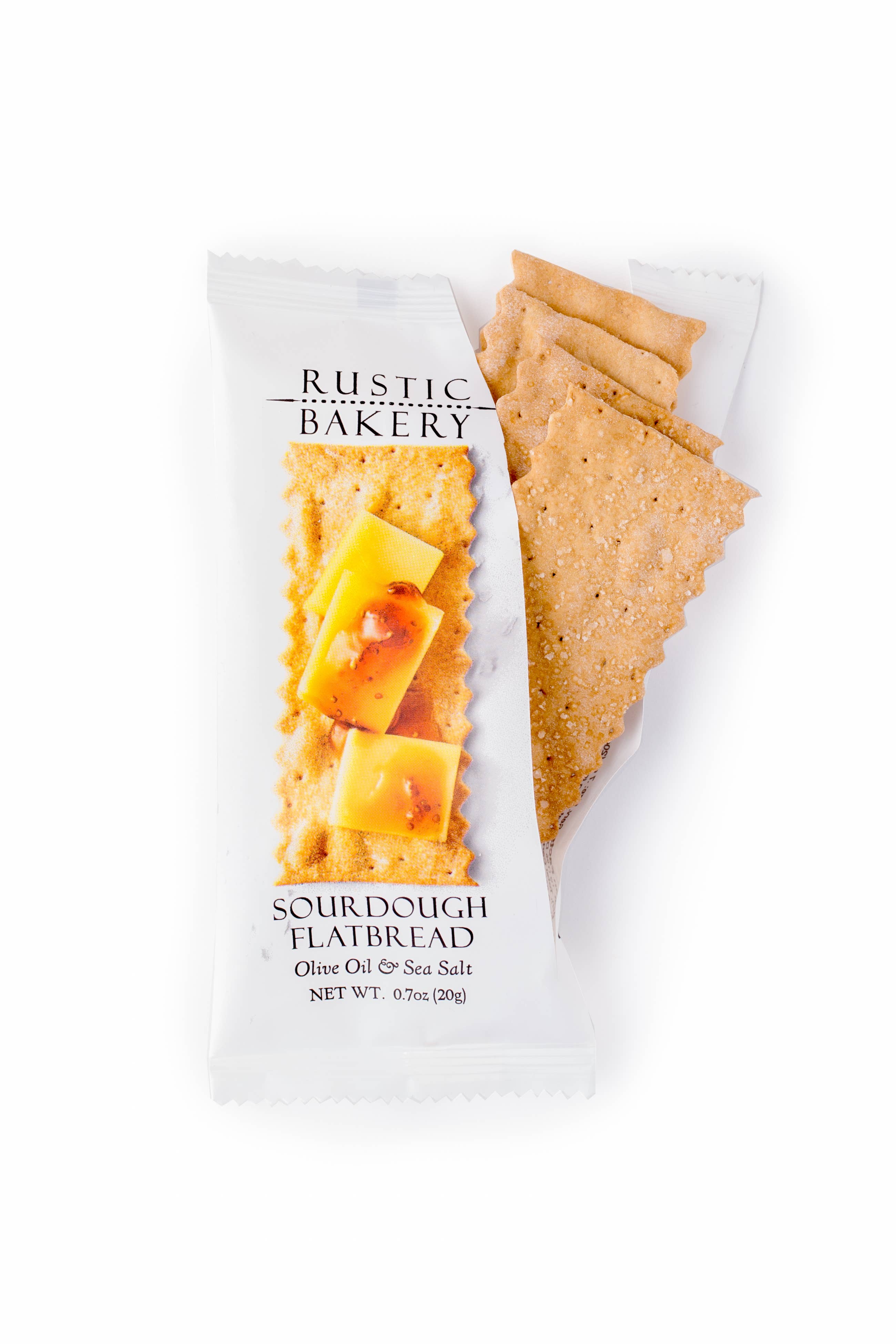 Rustic Bakery - Single Serve Flatbreads - Olive Oil & Sea Salt (150 packets)