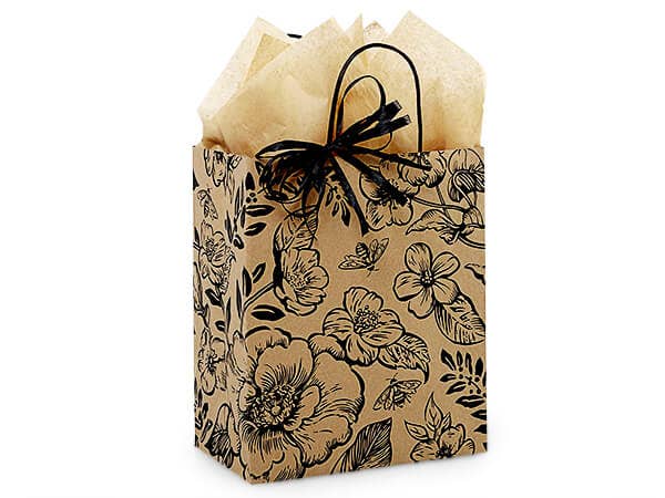 Nashville Wraps - Timeless Floral Kraft Paper Retail Gift Bags