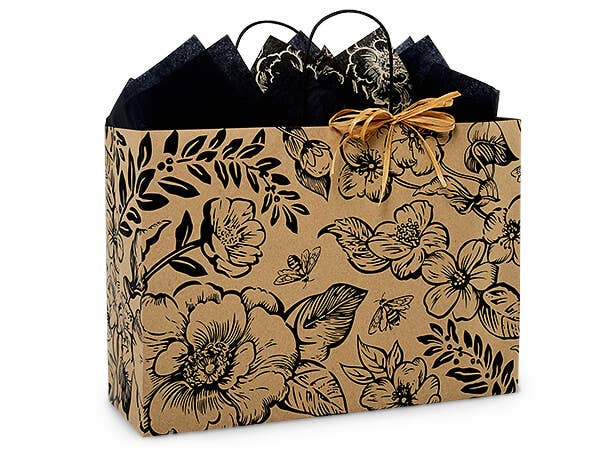 Nashville Wraps - Timeless Floral Kraft Paper Retail Gift Bags