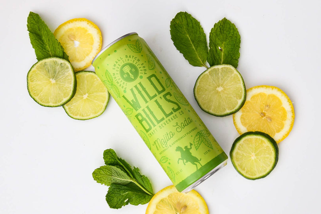 Wild Bill’s Craft Beverage Co. - Mojito Mocktail - Premium Cane Sugar Soda, 12-Pack, Cans