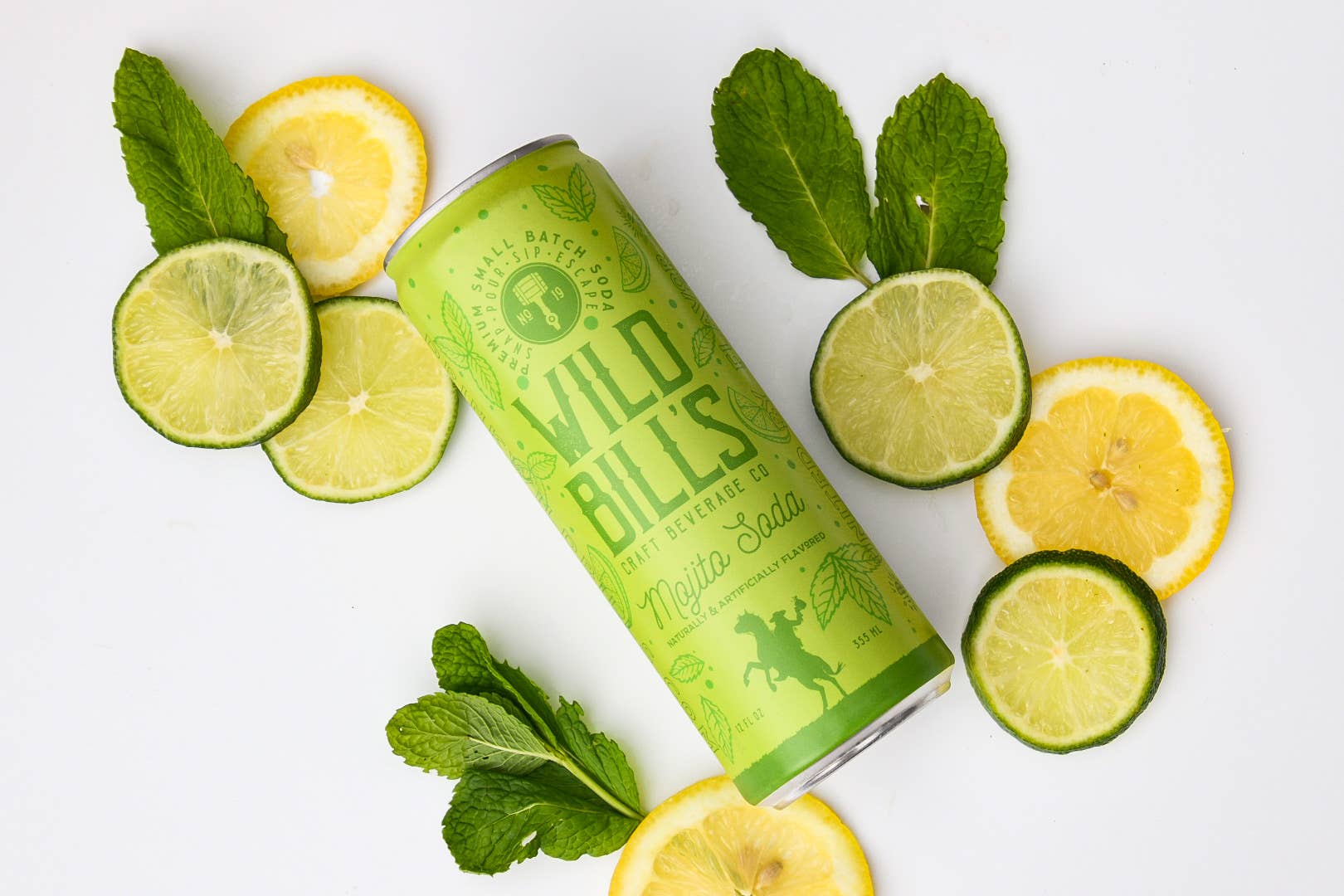 Wild Bill’s Craft Beverage Co. - Mojito Mocktail - Premium Cane Sugar Soda, 12-Pack, Cans
