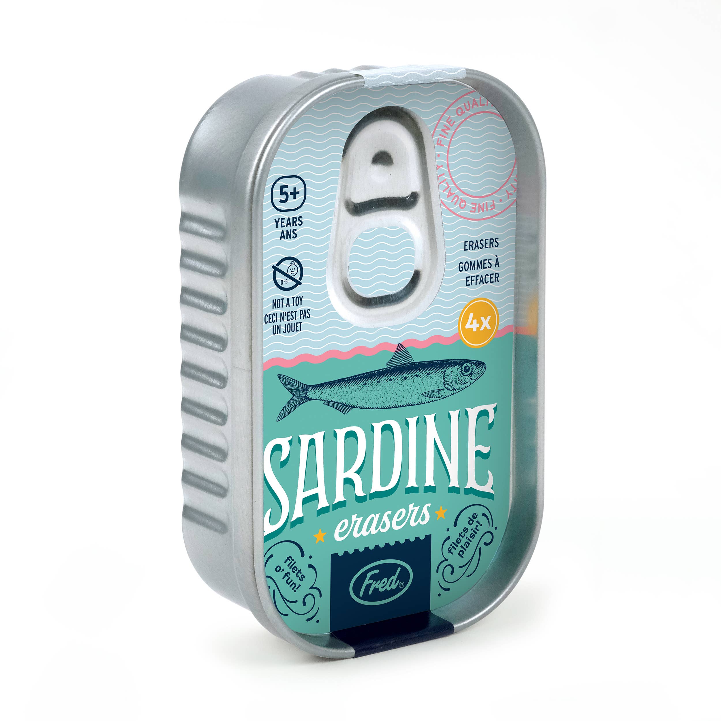 Fred & Friends - Sardine Erasers - Tin of 4