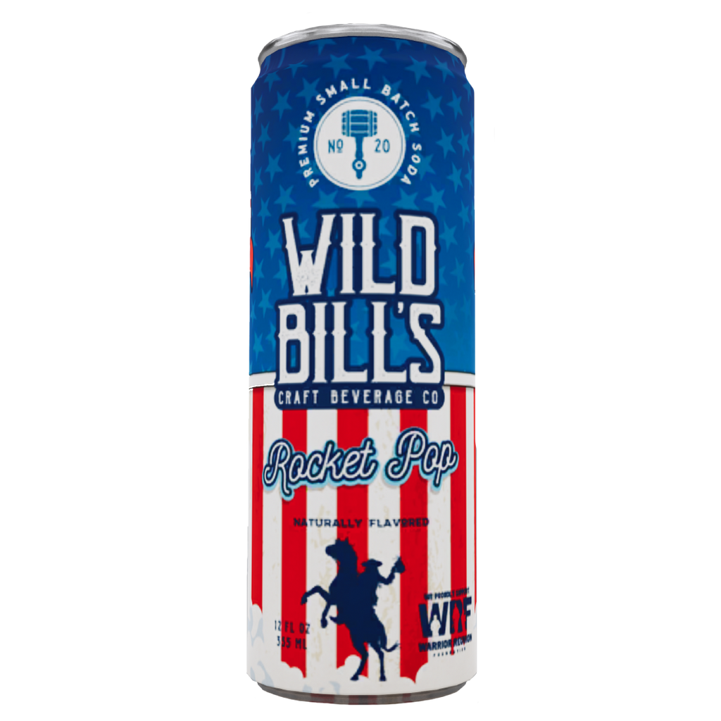Wild Bill’s Craft Beverage Co. - Rocket Pop - Premium Cane Sugar Soda, 12-Pack, Cans