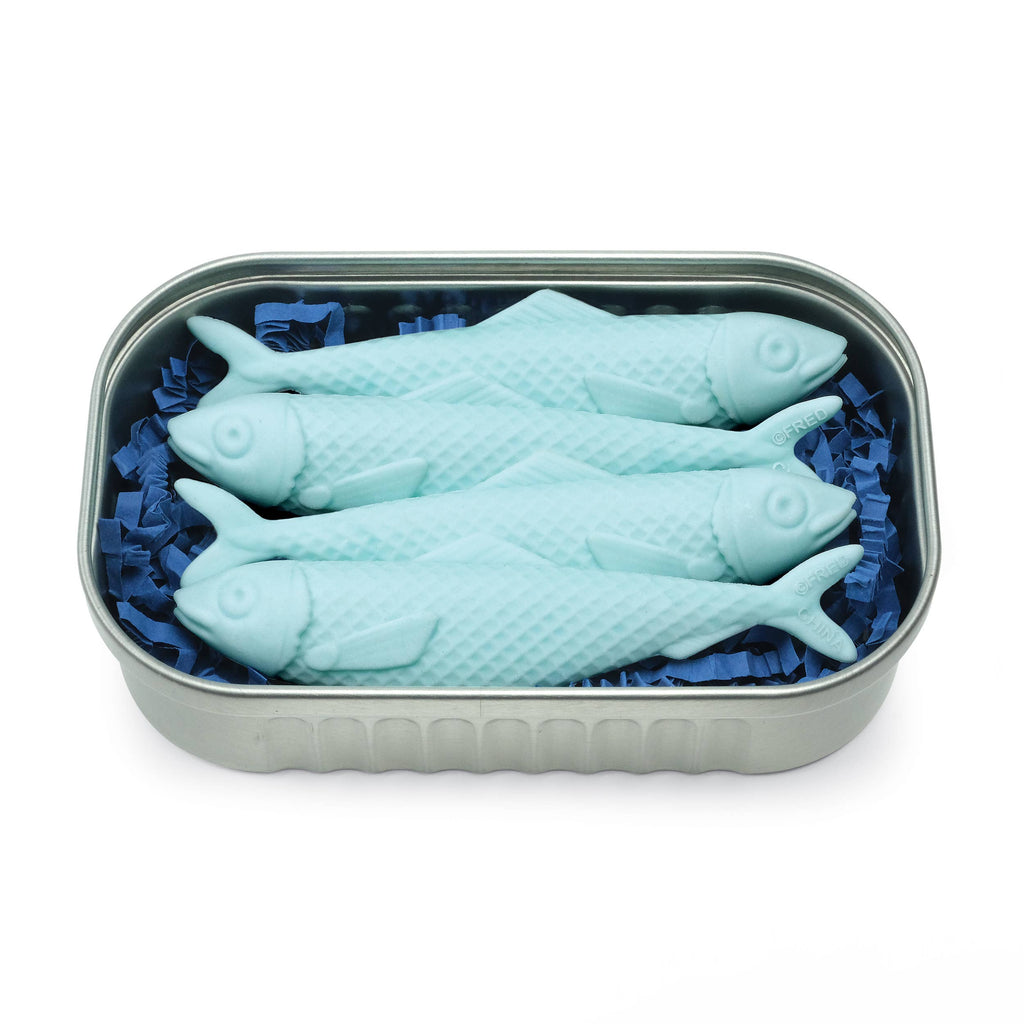 Fred & Friends - Sardine Erasers - Tin of 4