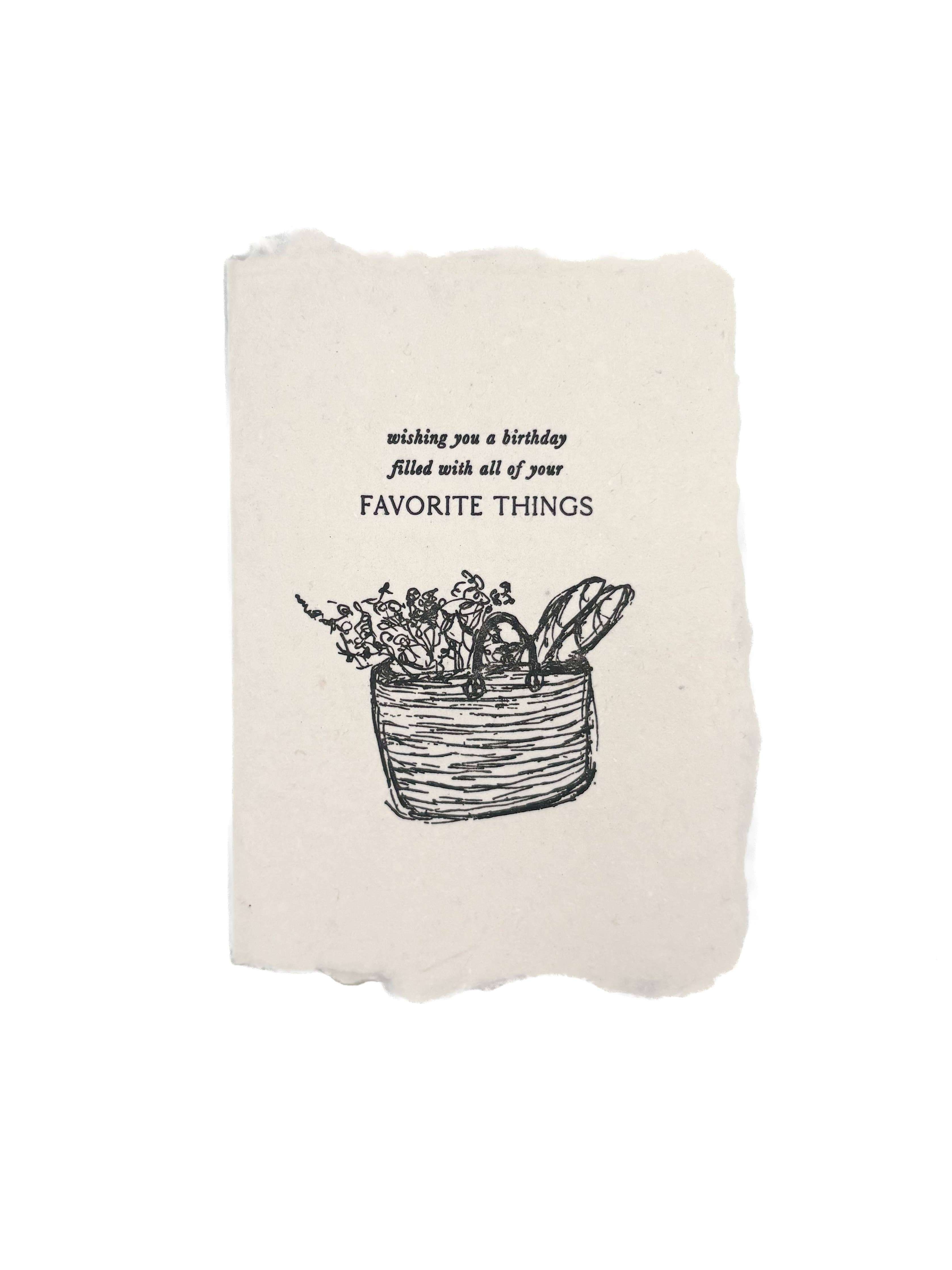 farmette - Happy birthday basket card