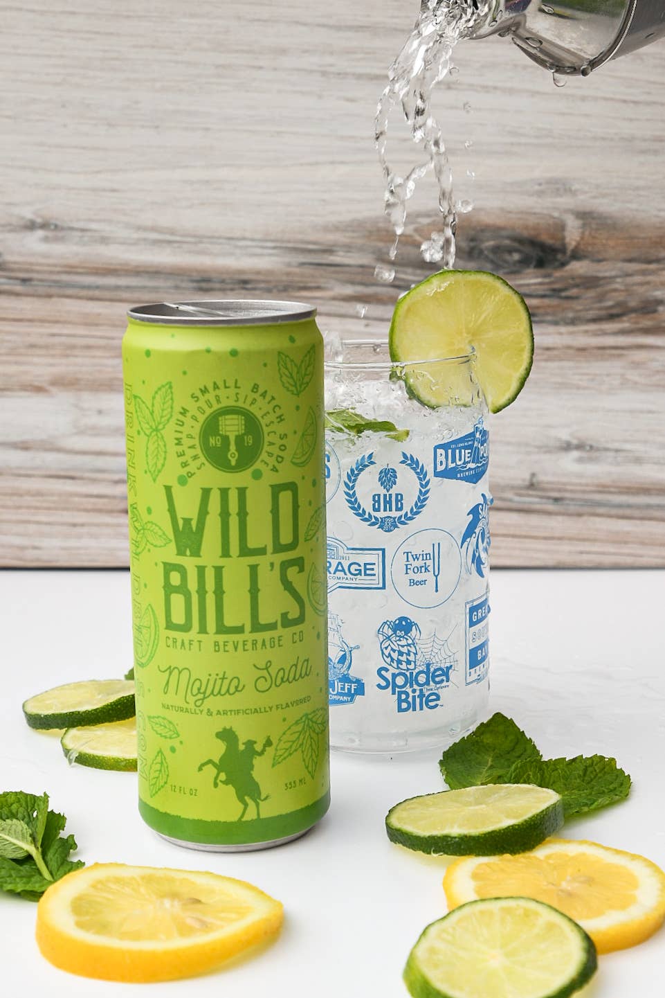 Wild Bill’s Craft Beverage Co. - Mojito Mocktail - Premium Cane Sugar Soda, 12-Pack, Cans