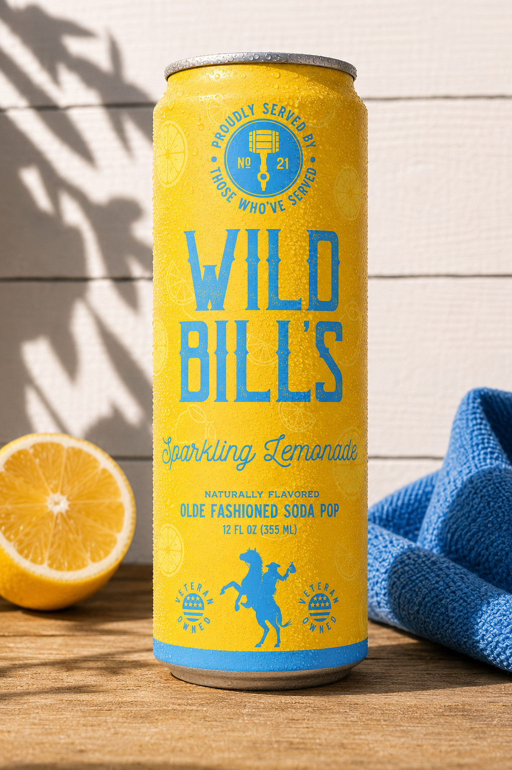 Wild Bill’s Craft Beverage Co. - Sparkling Lemonade - Premium Cane Sugar Soda, 12-Pack, Cans