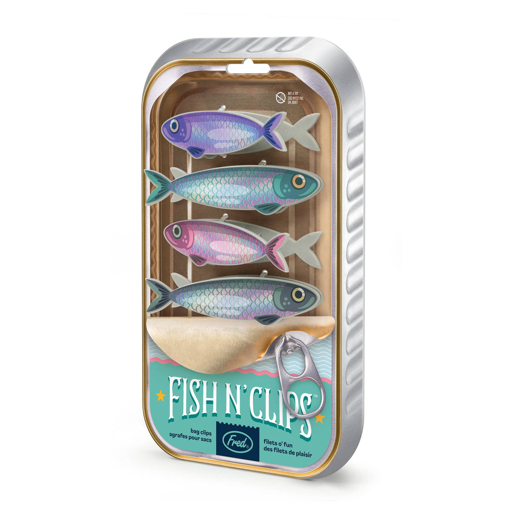 Fred & Friends - Fish 'N Clips - Sardine Bag Clips - Set of 4