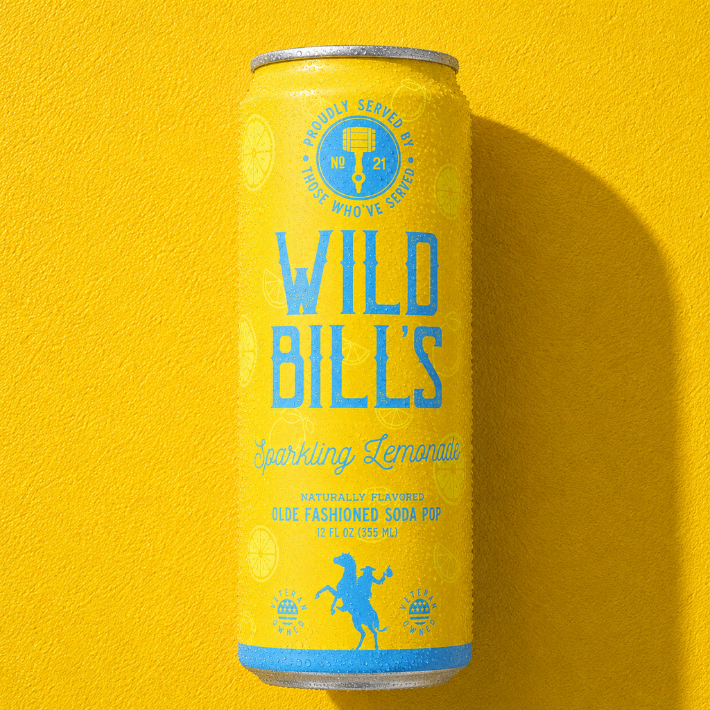 Wild Bill’s Craft Beverage Co. - Sparkling Lemonade - Premium Cane Sugar Soda, 12-Pack, Cans