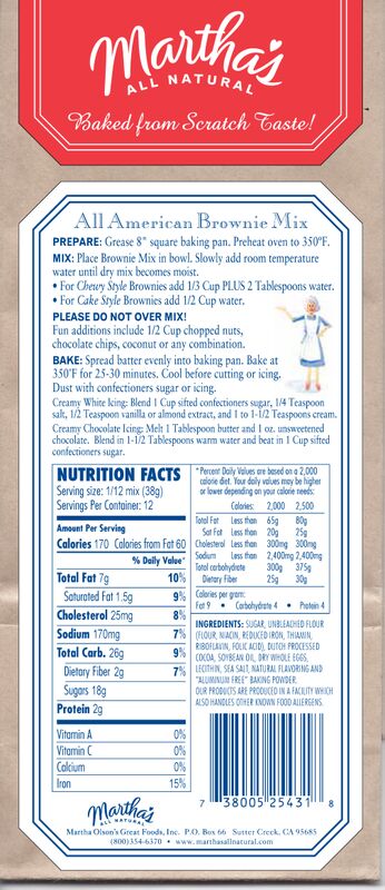 All American Brownie Mix - Just Add Water