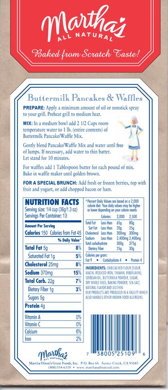 Buttermilk Pancakes & Waffle Mix - Just Add Water