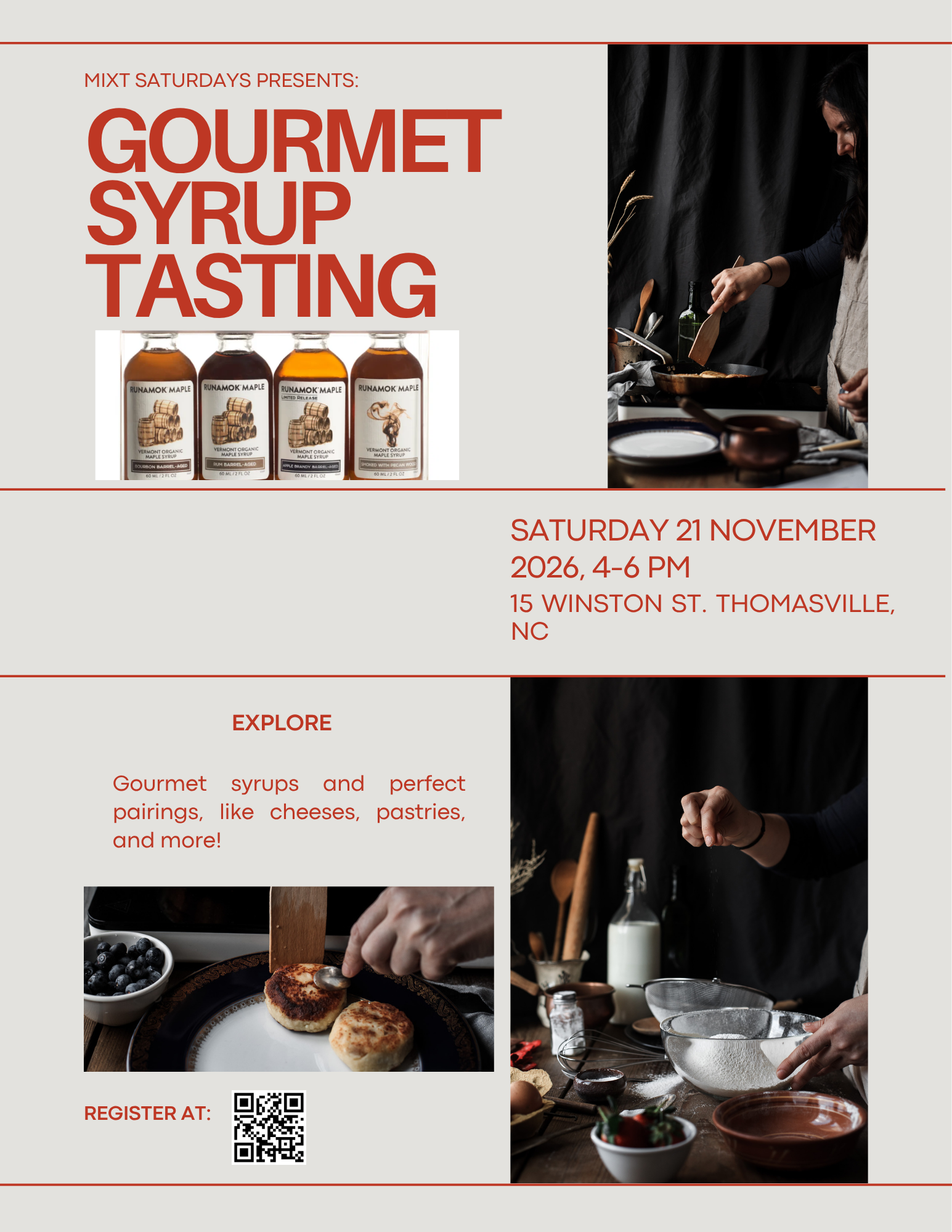 MIXT Saturdays - Gourmet Syrup Tasting