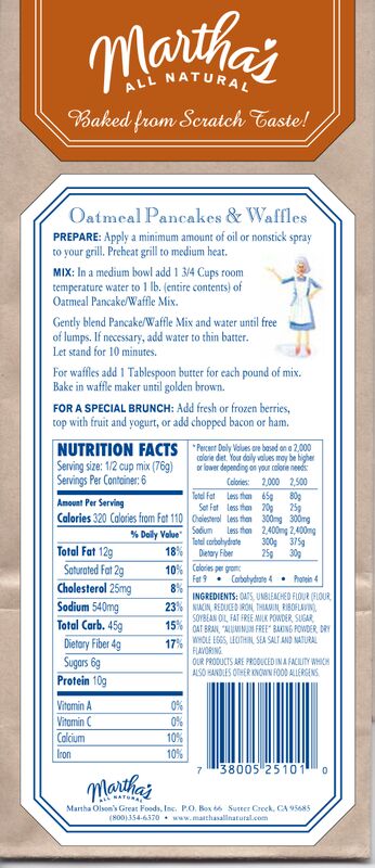 Oatmeal Pancakes & Waffle Mix - Just Add Water