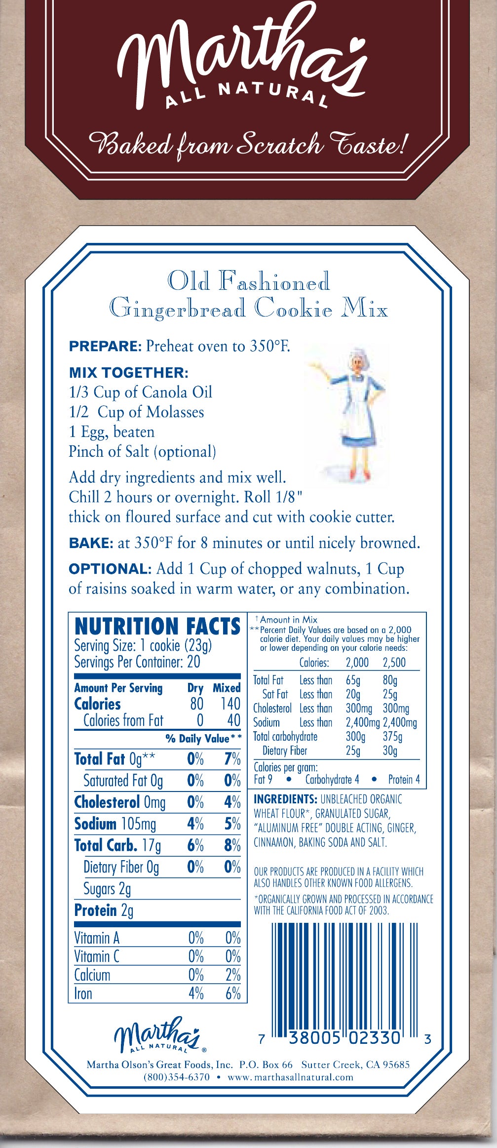 Old Fashioned Gingerbread Cookie Mix