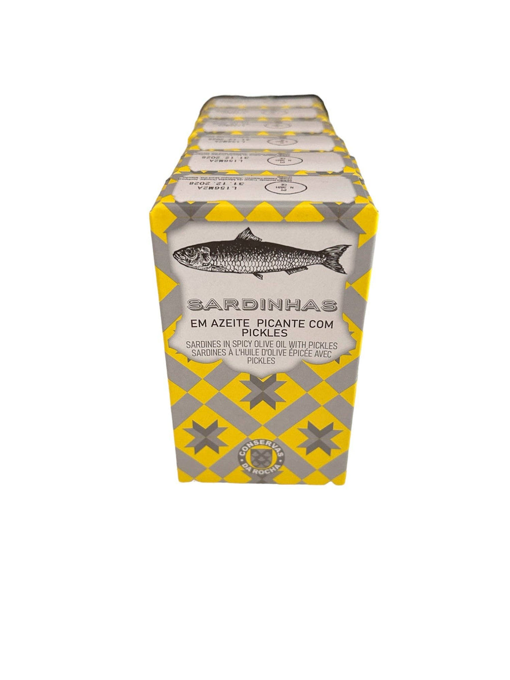Tin Can Fish ( BELA, Cantara, Mar, Porthos, Varina ) - Da Rocha Sardines in Spicy Olive Oil with Pickles - 6 Pack