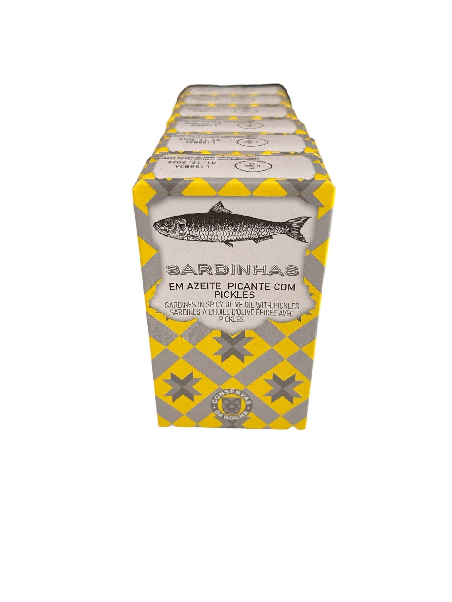 Tin Can Fish ( BELA, Cantara, Mar, Porthos, Varina ) - Da Rocha Sardines in Spicy Olive Oil with Pickles - 6 Pack