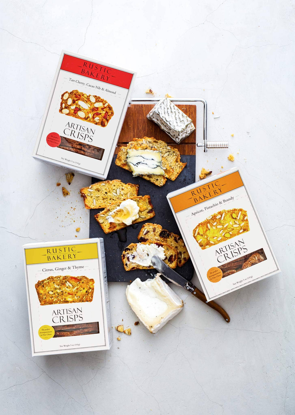 Rustic Bakery Artisan Crisps - Tart Cherry, Cacao Nib & Almond (5 oz box)