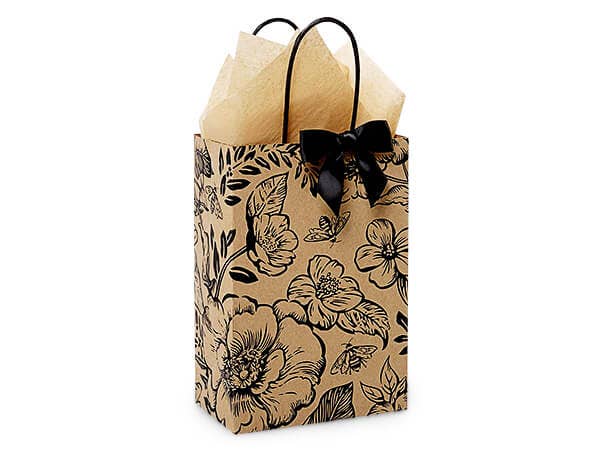 Nashville Wraps - Timeless Floral Kraft Paper Retail Gift Bags