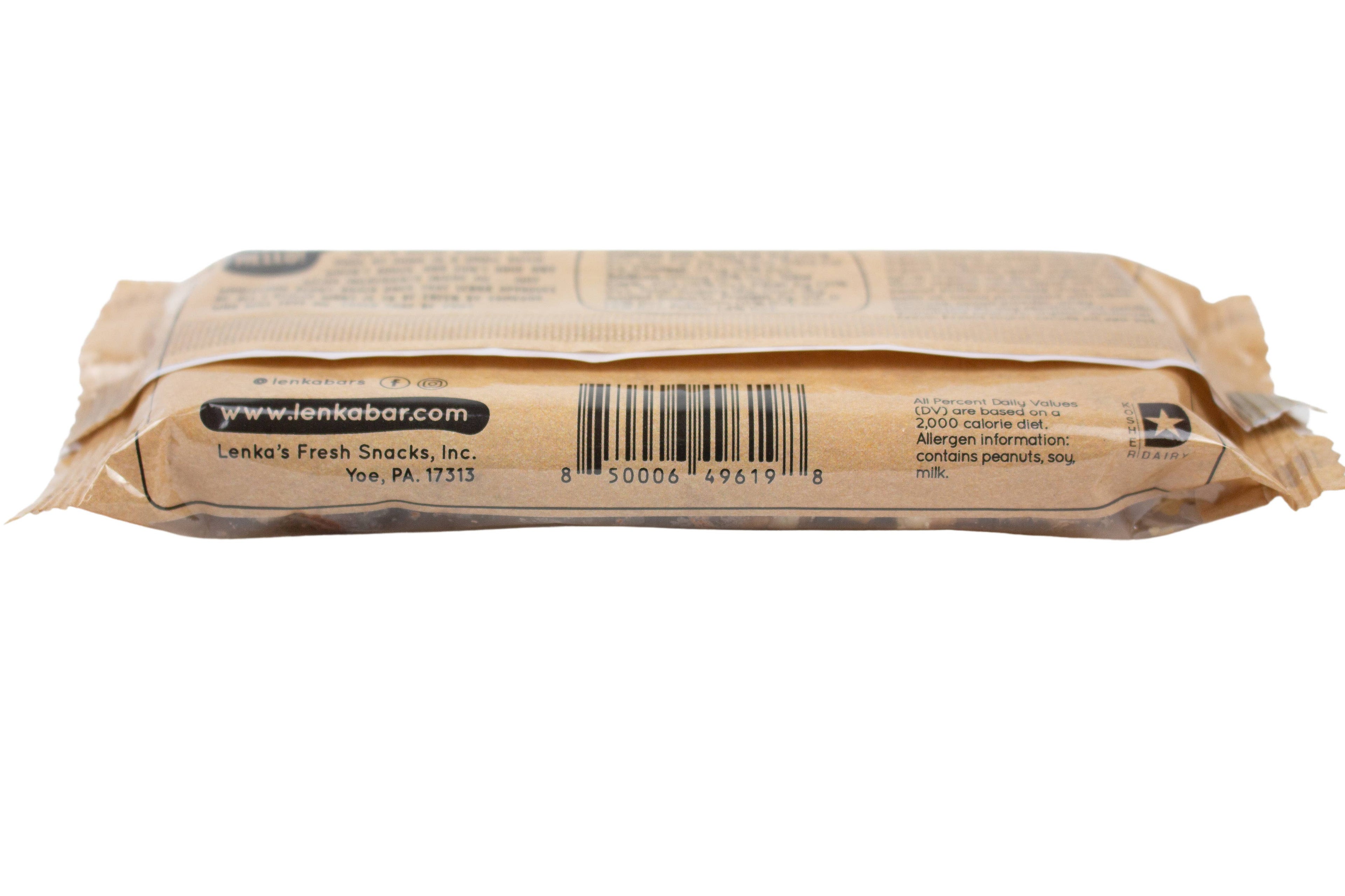 Lenka Craft Granola Bars - Peanut Butter & Chocolate Granola Bar - High Fiber