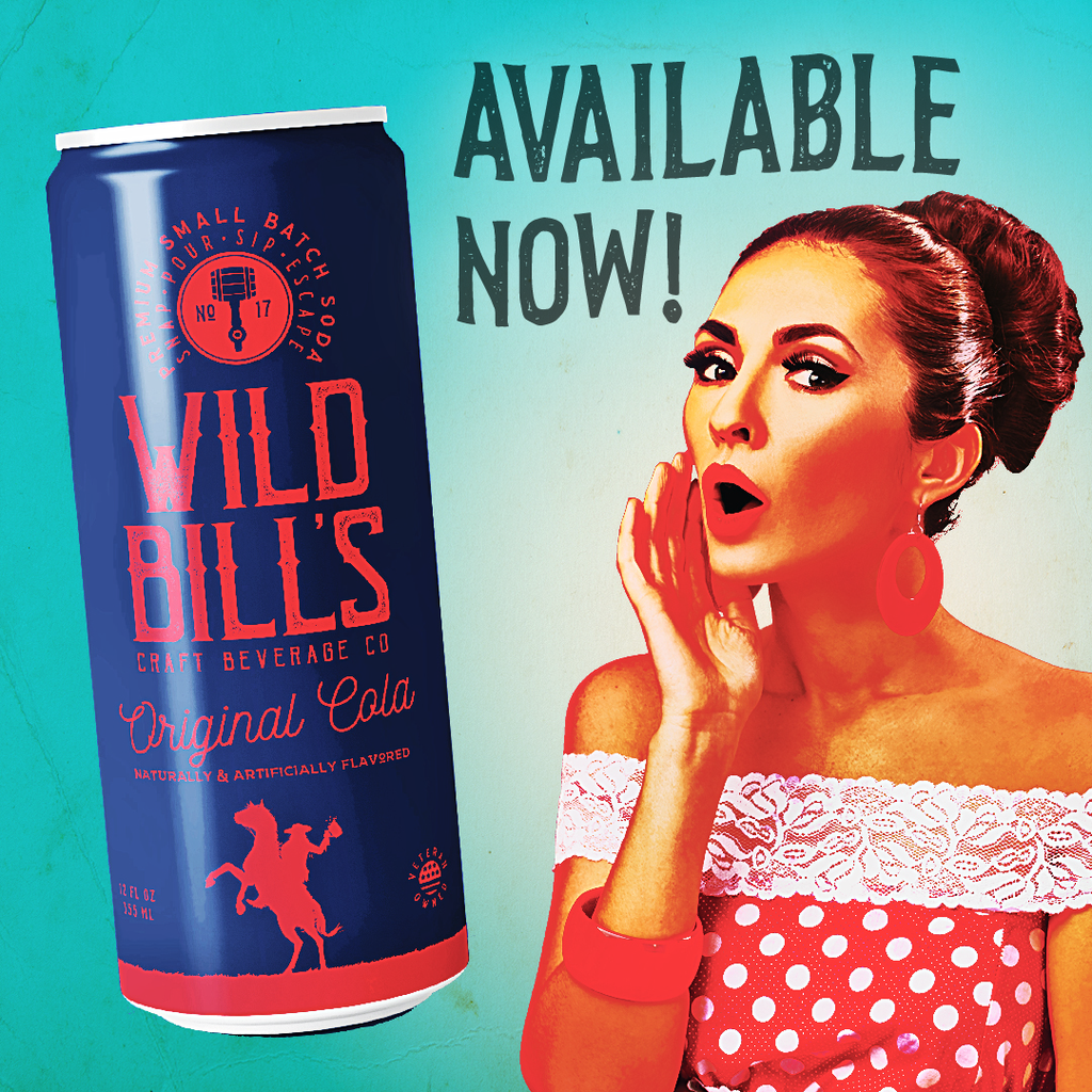 Wild Bill’s Craft Beverage Co. - Original Cola - Premium Cane Sugar Soda, 12-Pack, Cans