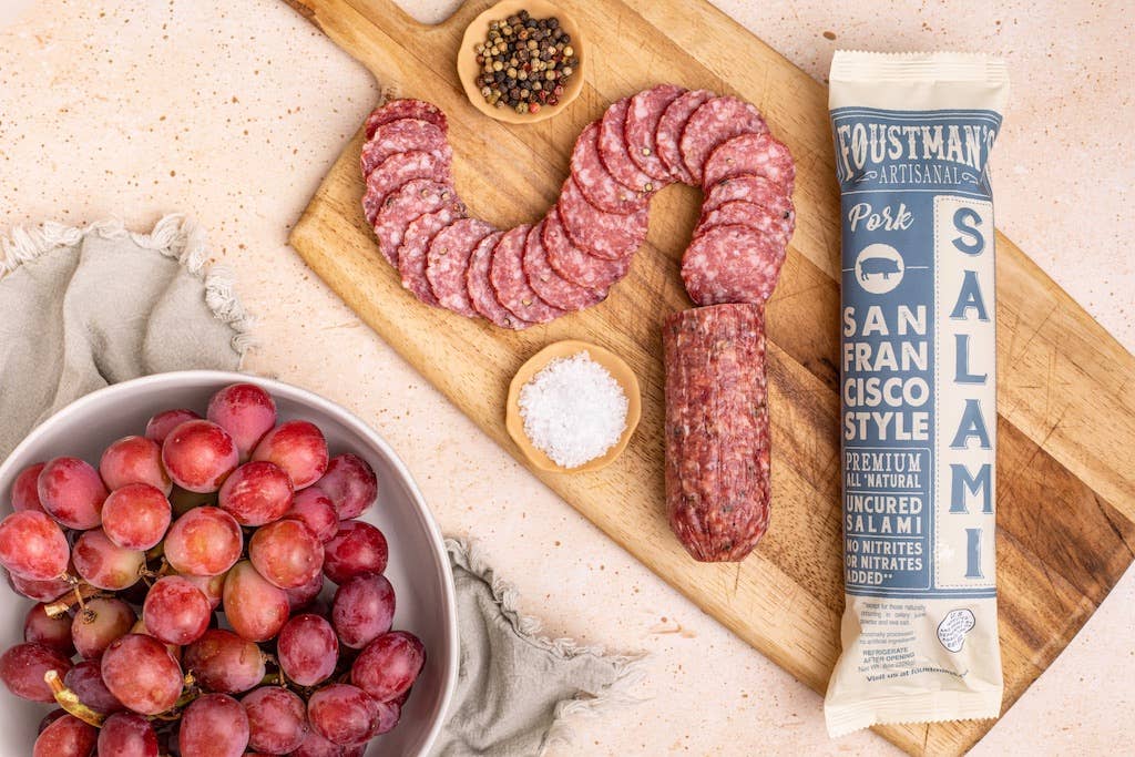 Foustman's Salami - PORK SAN FRANCISCO STYLE | FOUSTMAN'S UNCURED SALAMI - 8oz