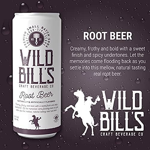 Wild Bill’s Craft Beverage Co. - Root Beer - Premium Cane Sugar Soda, 12-Pack, Cans