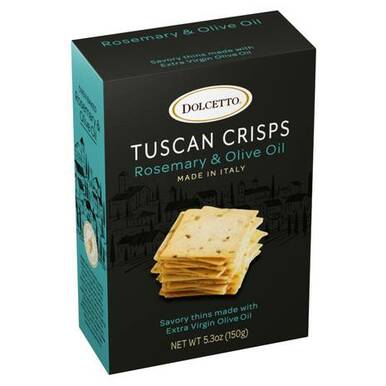Dolcetto Tuscan Crisps - Rosemary & Olive Oil (5.3 oz box)