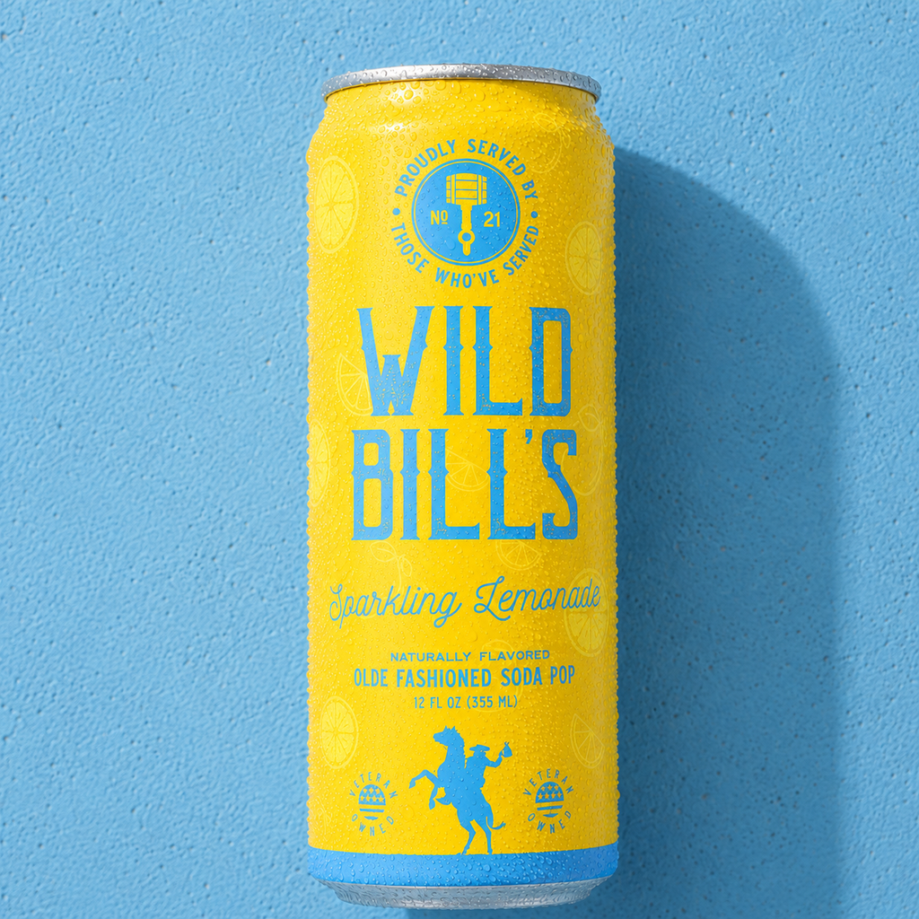 Wild Bill’s Craft Beverage Co. - Sparkling Lemonade - Premium Cane Sugar Soda, 12-Pack, Cans